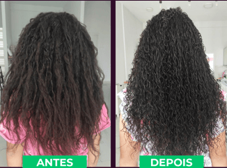 Antes e depois 1 — transformação de cachos com o método SOS