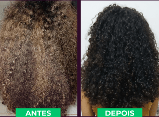 Antes e depois 3 — transformação de cachos com o método SOS