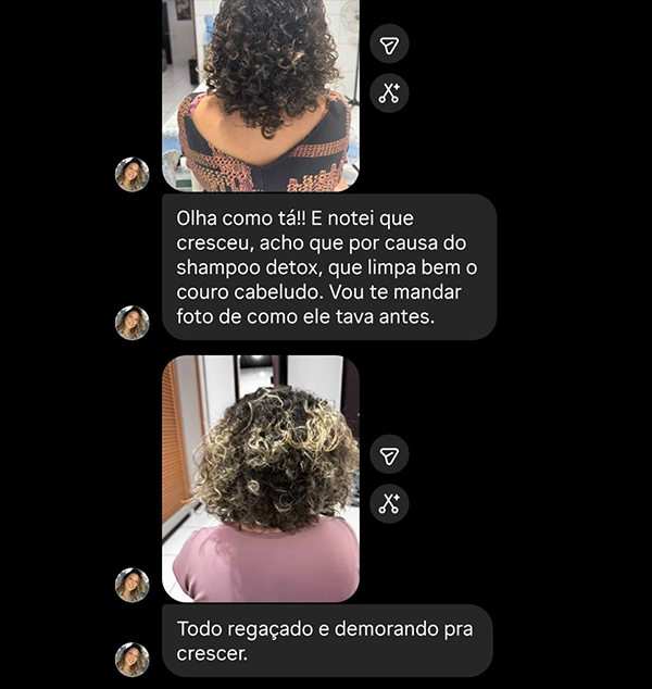 Depoimento real de aluna 4 — SOS Cachos